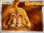 Garfield Alttan Bakış - Garfielt yüz üstü uzanmış altan alttan bakıyor