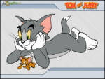 zleyici Tom ve Jerry - Tom ve jerry uslu uslu oturmu televizyon izliyorlar