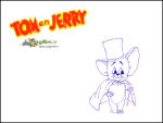 Jerry Kara Kalem Çalışması 2 - Bu kara kalem çalışmasında jerry sihirbaz olmuş çıktı alıp boyayabilirsiniz